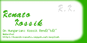 renato kossik business card